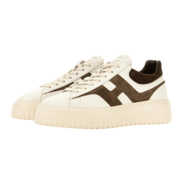 HOGAN - H-Stripes Sneaker bruin / beige (43443) HOGAN - H-Stripes Sneaker bruin / beige (43443)