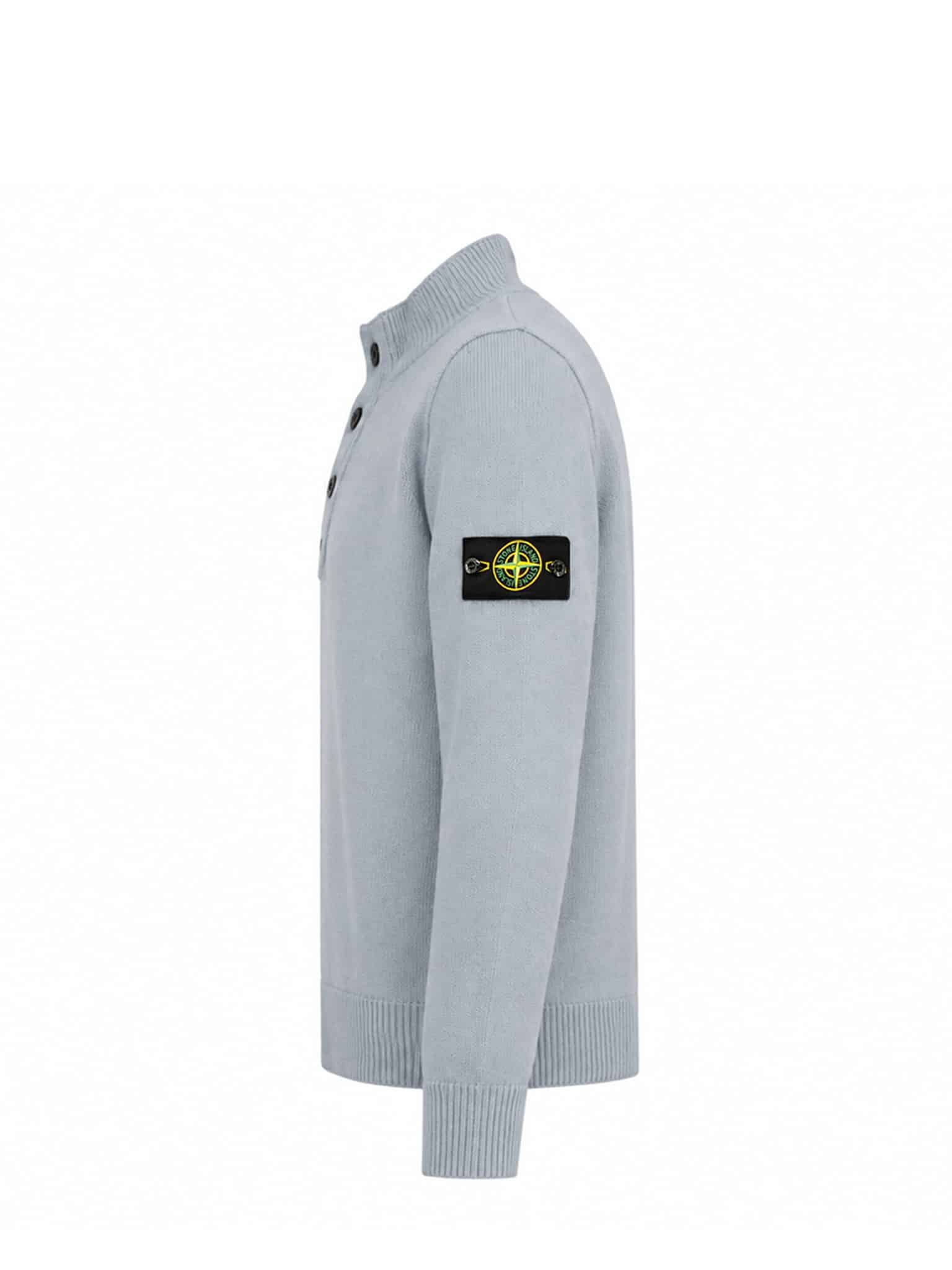 STONE ISLAND - HALF ZIP KNIT JUMPER LICHTBLAUW (43392) STONE ISLAND - HALF ZIP KNIT JUMPER LICHTBLAUW (43392)
