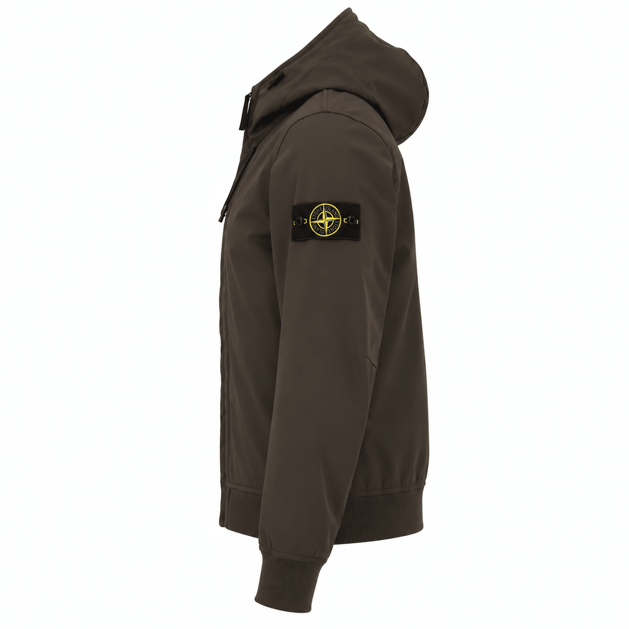 STONE ISLAND - VESTE SOFT SHELL À CAPUCHE GRIS CHARBON (43358) STONE ISLAND - VESTE SOFT SHELL À CAPUCHE GRIS CHARBON (43358)