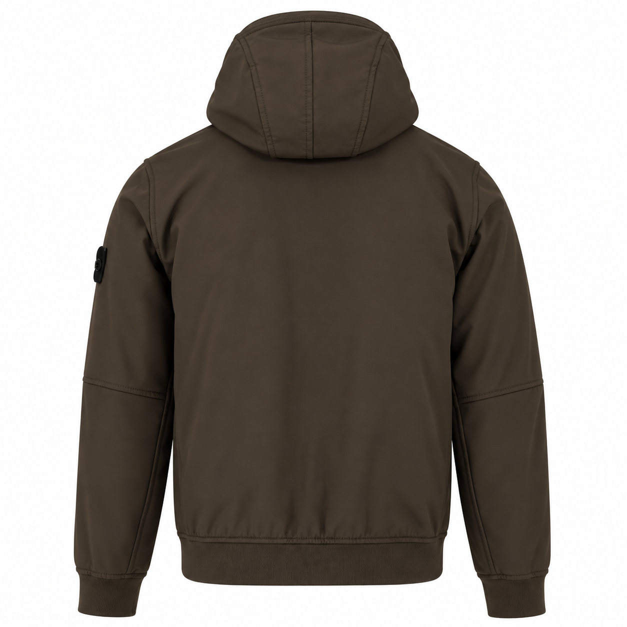 STONE ISLAND - VESTE SOFT SHELL À CAPUCHE GRIS CHARBON (43358) STONE ISLAND - VESTE SOFT SHELL À CAPUCHE GRIS CHARBON (43358)