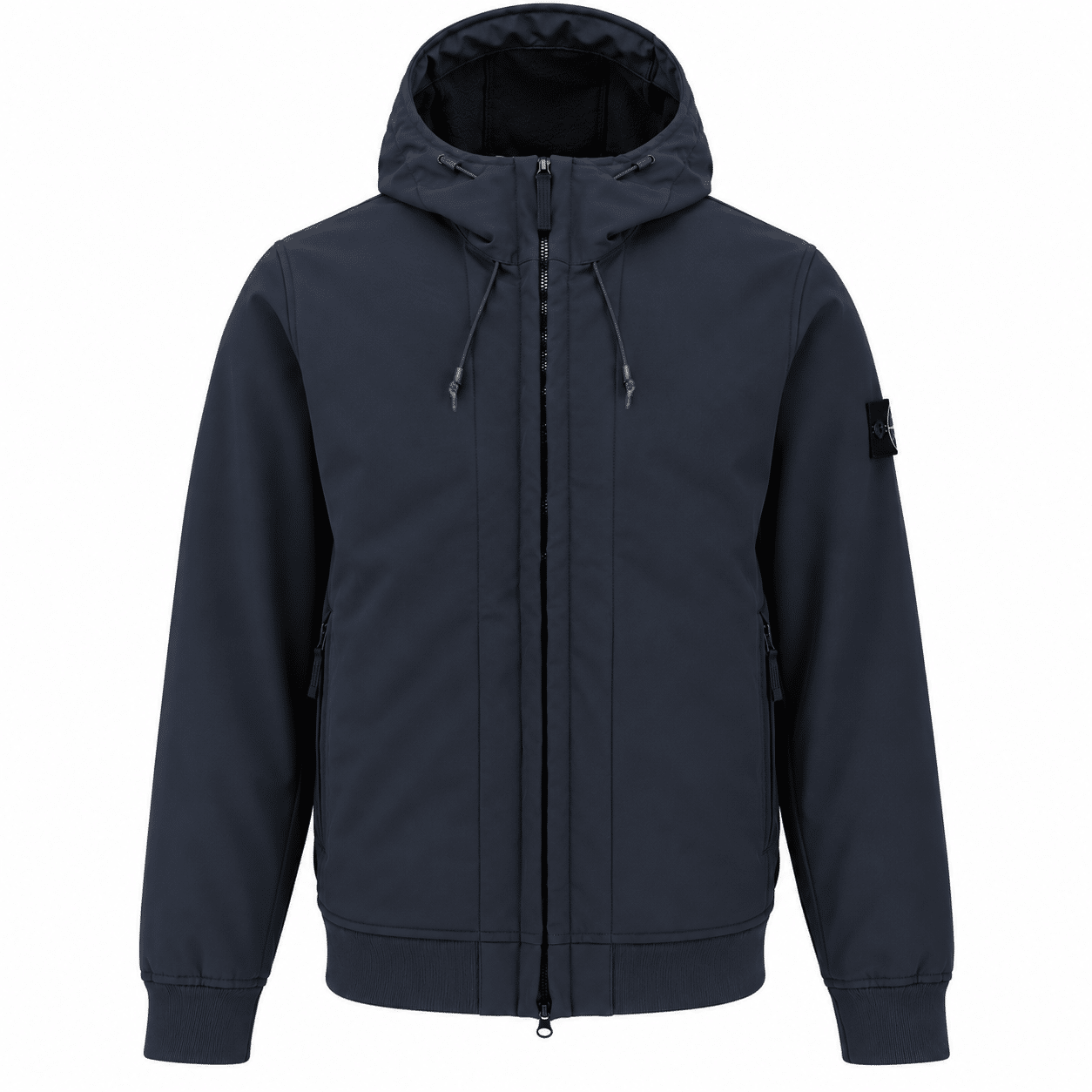STONE ISLAND - VESTE SOFT SHELL À CAPUCHE BLEU MARINE (43382) STONE ISLAND - VESTE SOFT SHELL À CAPUCHE BLEU MARINE (43382)