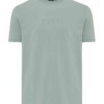 GENTI - Ice cotton Logo T-shirt sage green (40611)