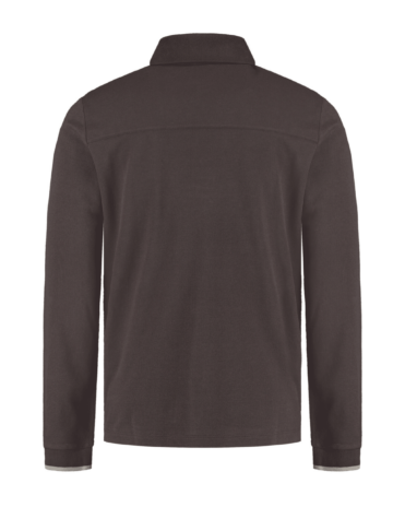 Jacob Cohën - Poloshirt longsleeve dark brown (43343) Jacob Cohën - Poloshirt longsleeve dark brown (43343)
