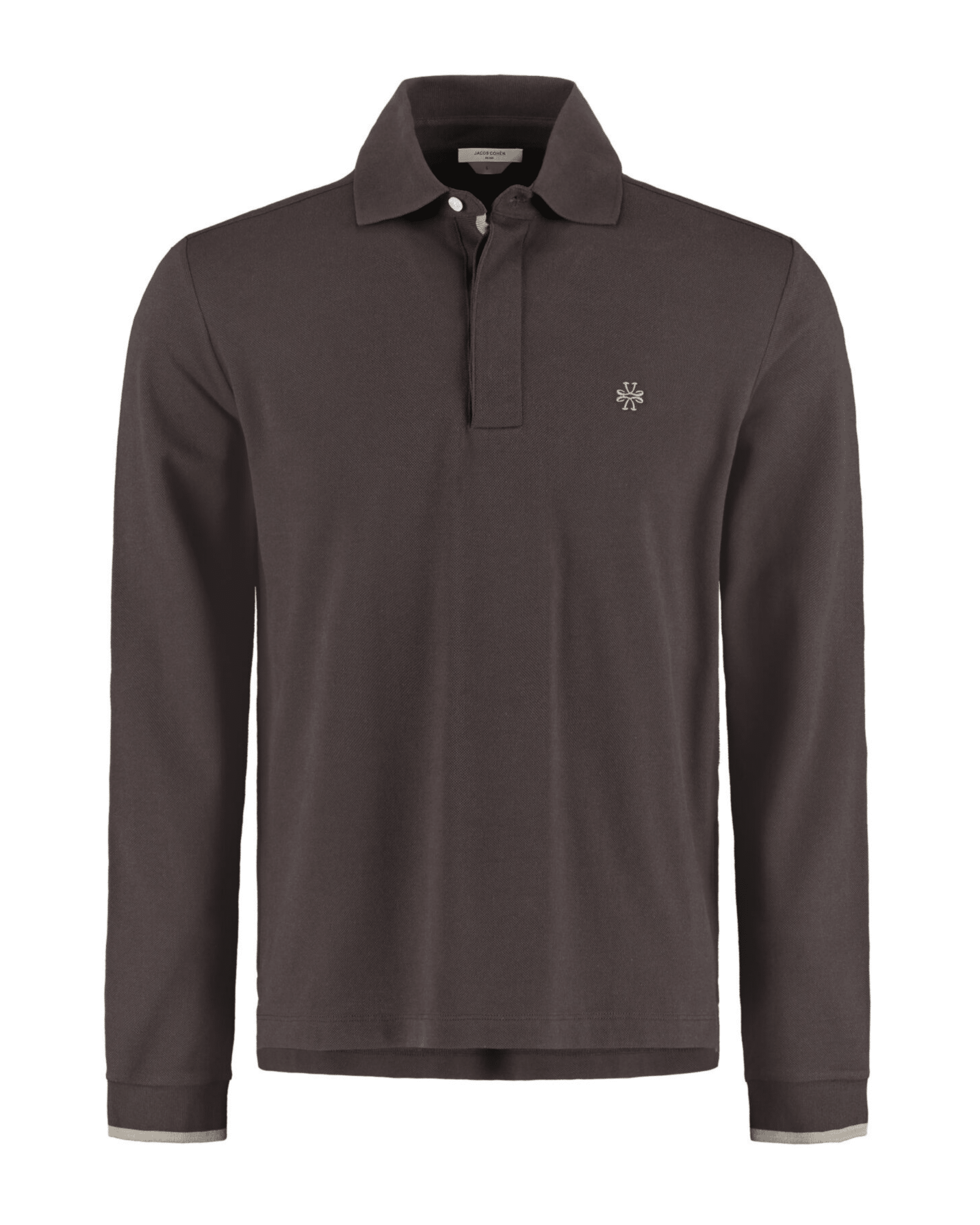 Jacob Cohën - Poloshirt longsleeve dark brown (43343) Jacob Cohën - Poloshirt longsleeve dark brown (43343)