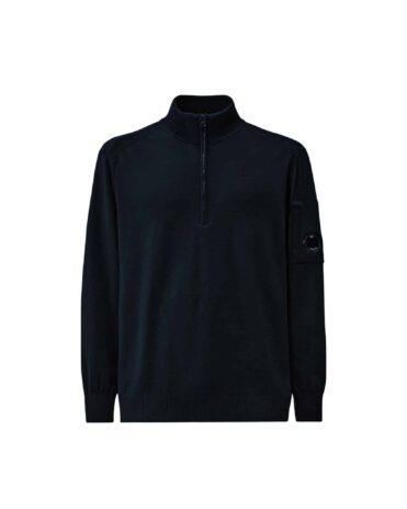 C.P. COMPANY - Merino Wool Half Zip Sweater donkerblauw (43680) C.P. COMPANY - Merino Wool Half Zip Sweater donkerblauw (43680)