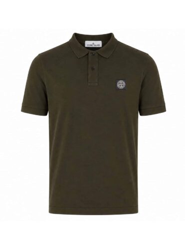 STONE ISLAND - POLOSHIRT DARK GREEN / BROWN (43413)