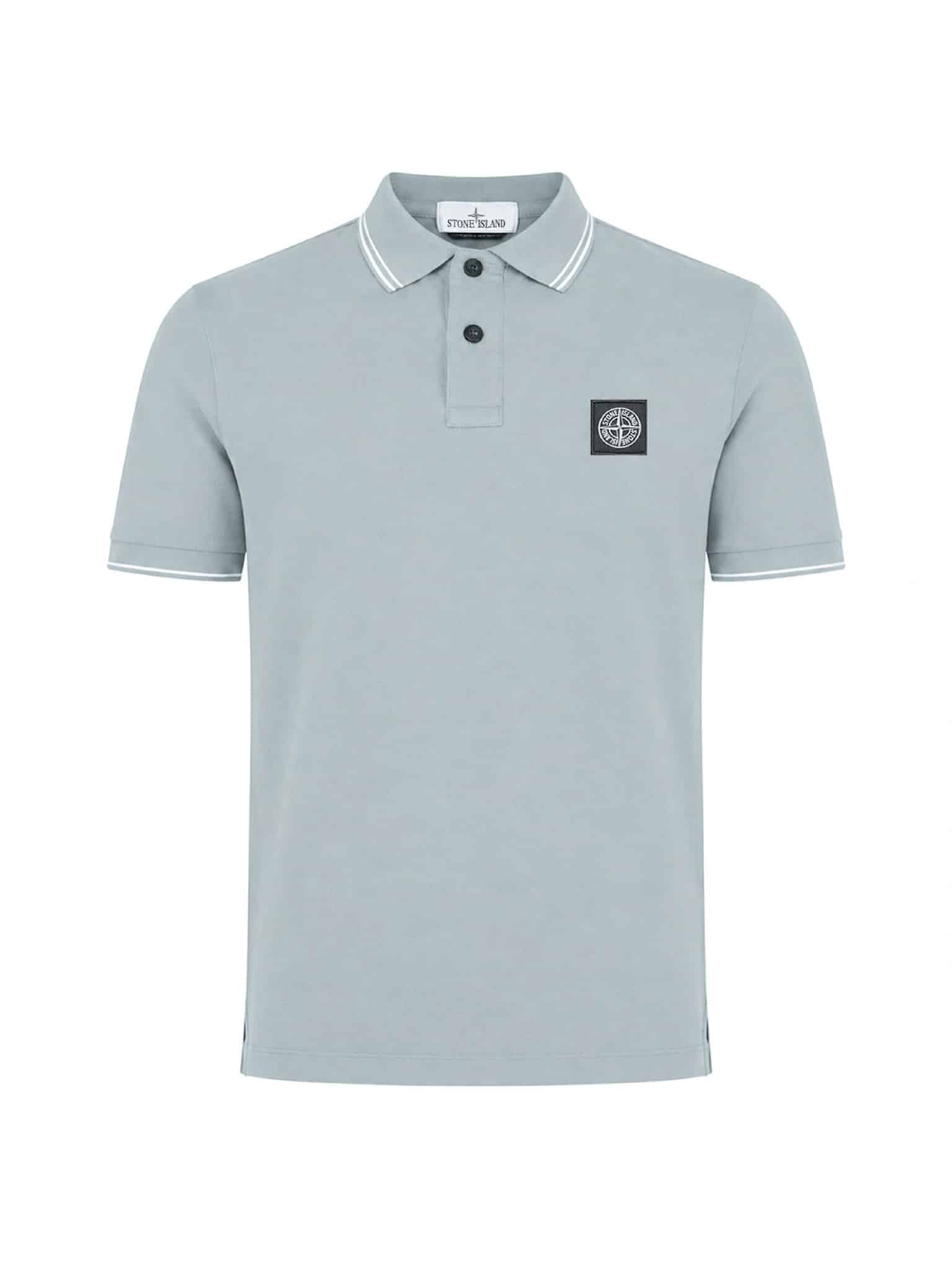 STONE ISLAND - POLOSHIRT HELLBLAU / GRAU (43416) STONE ISLAND - POLOSHIRT HELLBLAU / GRAU (43416)