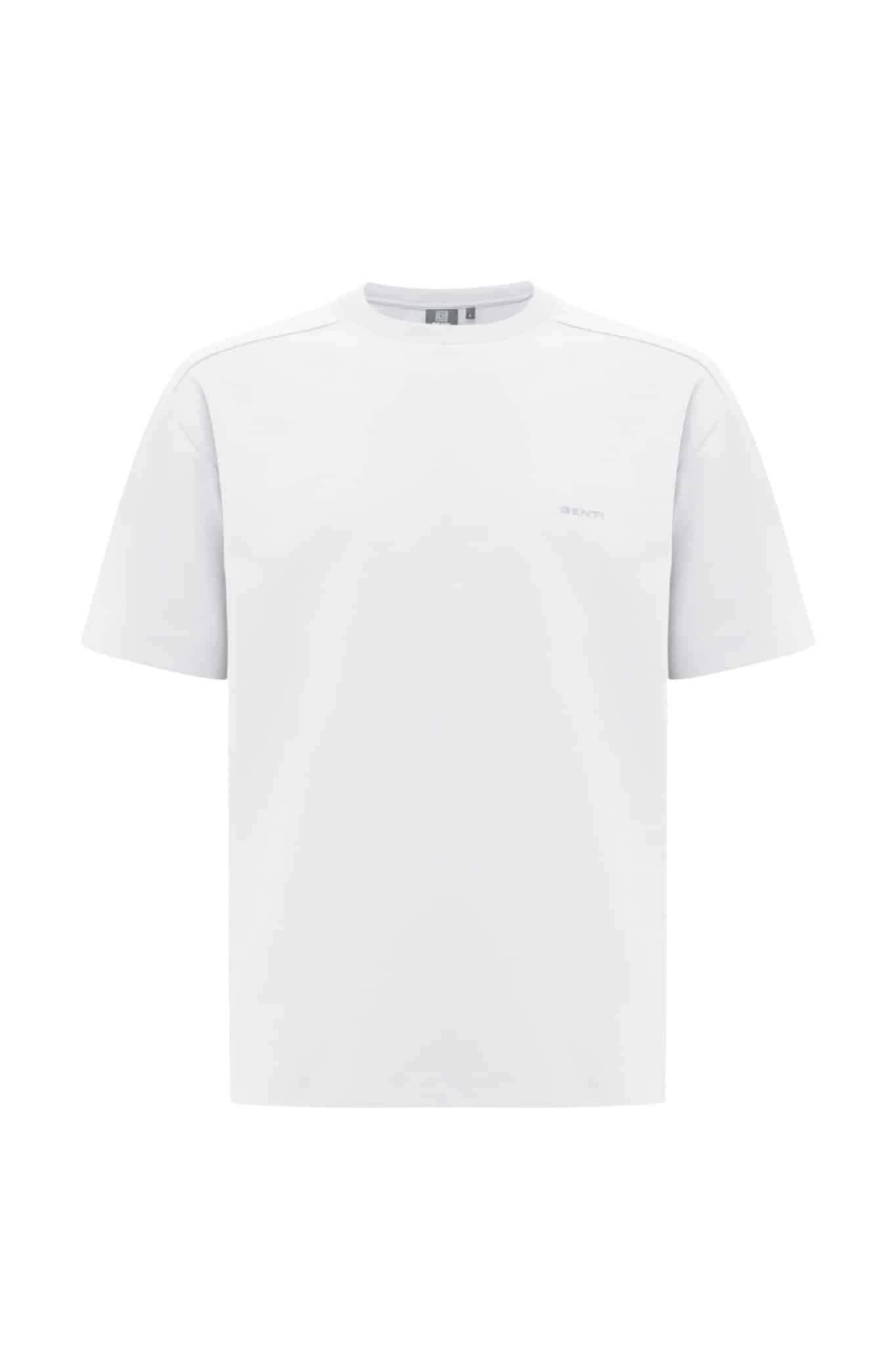 GENTI - Relaxed fit T-shirt wit (43234) GENTI - Relaxed fit T-shirt wit (43234)