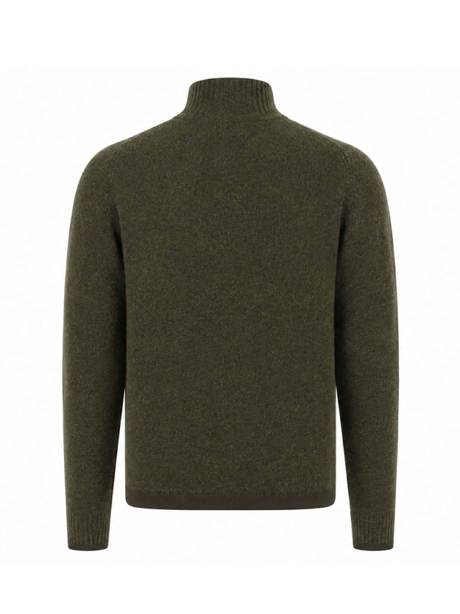 STONE ISLAND - STELLINA WOOL HALF ZIP SWEATER DARK GREEN / BROWN (43404) STONE ISLAND - STELLINA WOOL HALF ZIP SWEATER DARK GREEN / BROWN (43404)