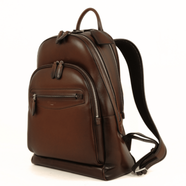 SANTONI - Rugzak handgekleurd donkerbruin leder (43663) SANTONI - Rugzak handgekleurd donkerbruin leder (43663)