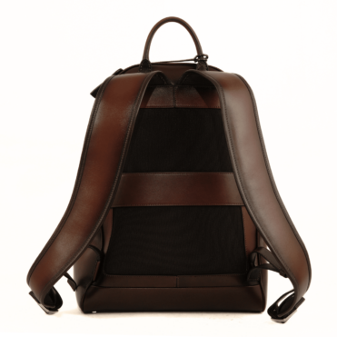 SANTONI - Rugzak handgekleurd donkerbruin leder (43663) SANTONI - Rugzak handgekleurd donkerbruin leder (43663)