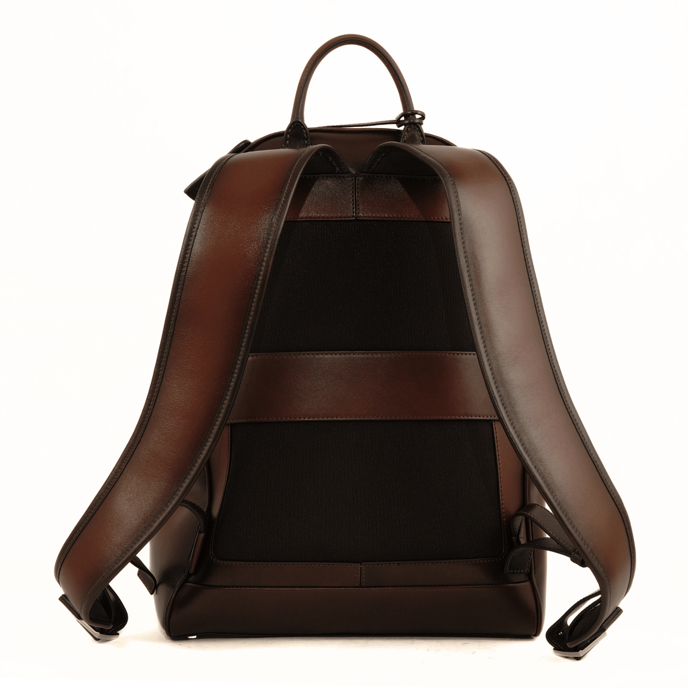 SANTONI - Rugzak handgekleurd donkerbruin leder (43663) SANTONI - Rugzak handgekleurd donkerbruin leder (43663)