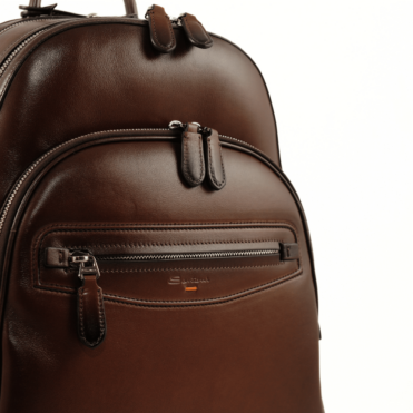 SANTONI - Rugzak handgekleurd donkerbruin leder (43663) SANTONI - Rugzak handgekleurd donkerbruin leder (43663)