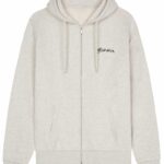 FLÂNEUR - Signature Zip-Up Hoodie lichtgrijs/beige (42313)