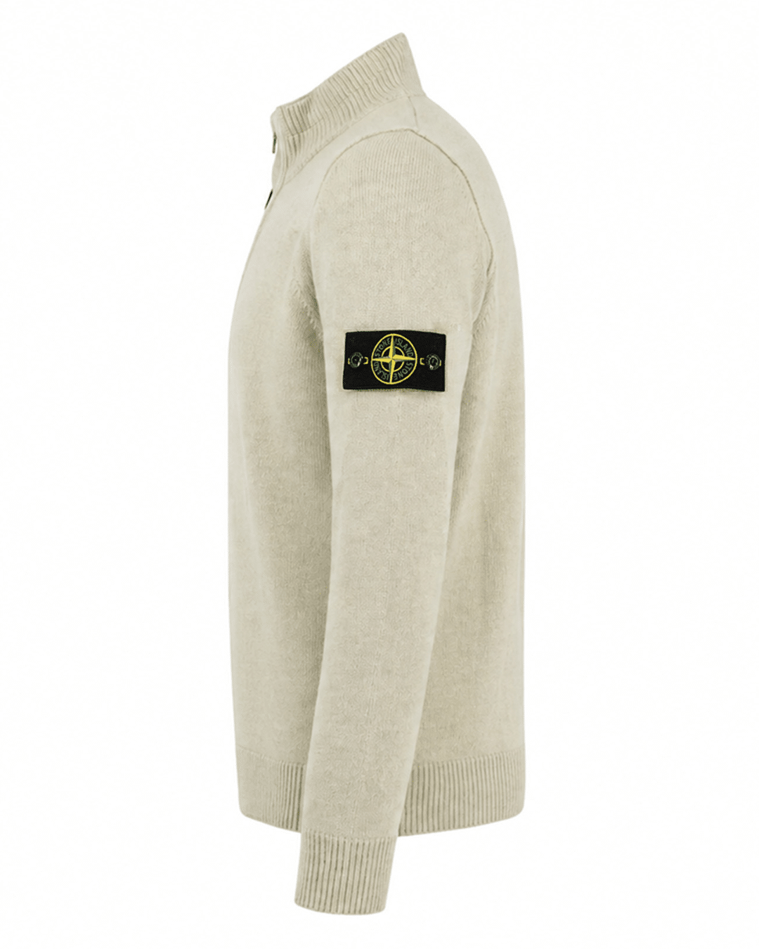 STONE ISLAND HALF ZIP KNIT JUMPER ZAND (43393) STONE ISLAND HALF ZIP KNIT JUMPER ZAND (43393)