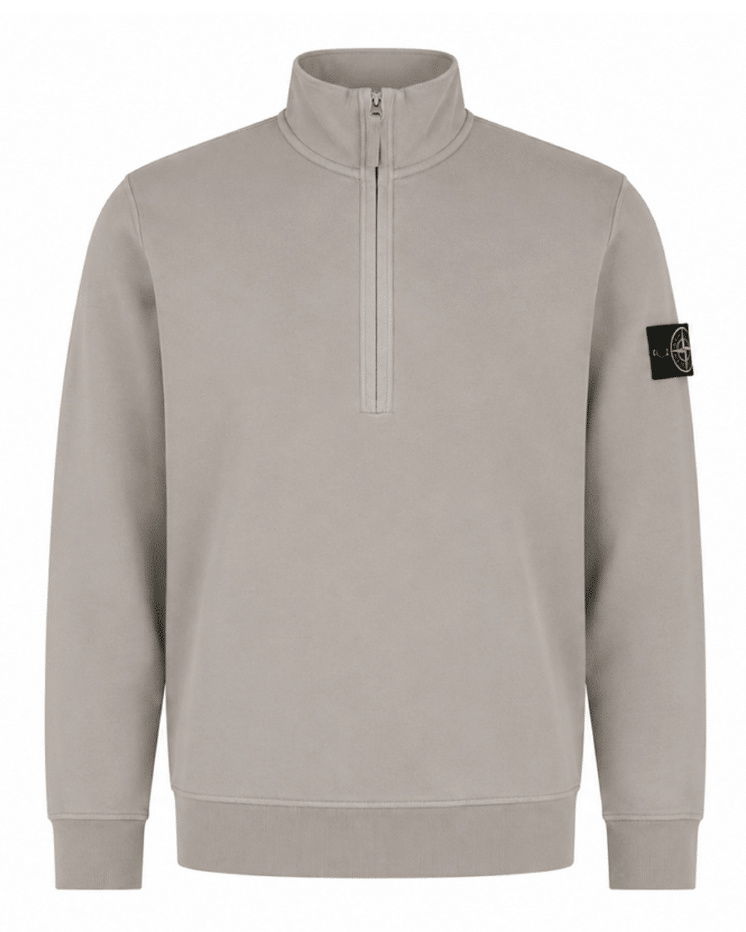 STONE ISLAND HALF ZIP SWEATER GRIJS (43372) STONE ISLAND HALF ZIP SWEATER GRIJS (43372)