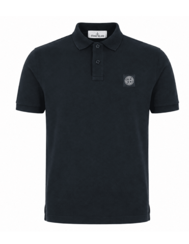 STONE ISLAND POLO MET COMPASS-PATCH DONKERBLAUW (43414)