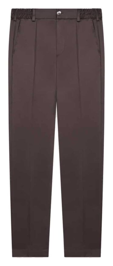 VALENZA - Supima Tapered Trousers Asphalt (43496)