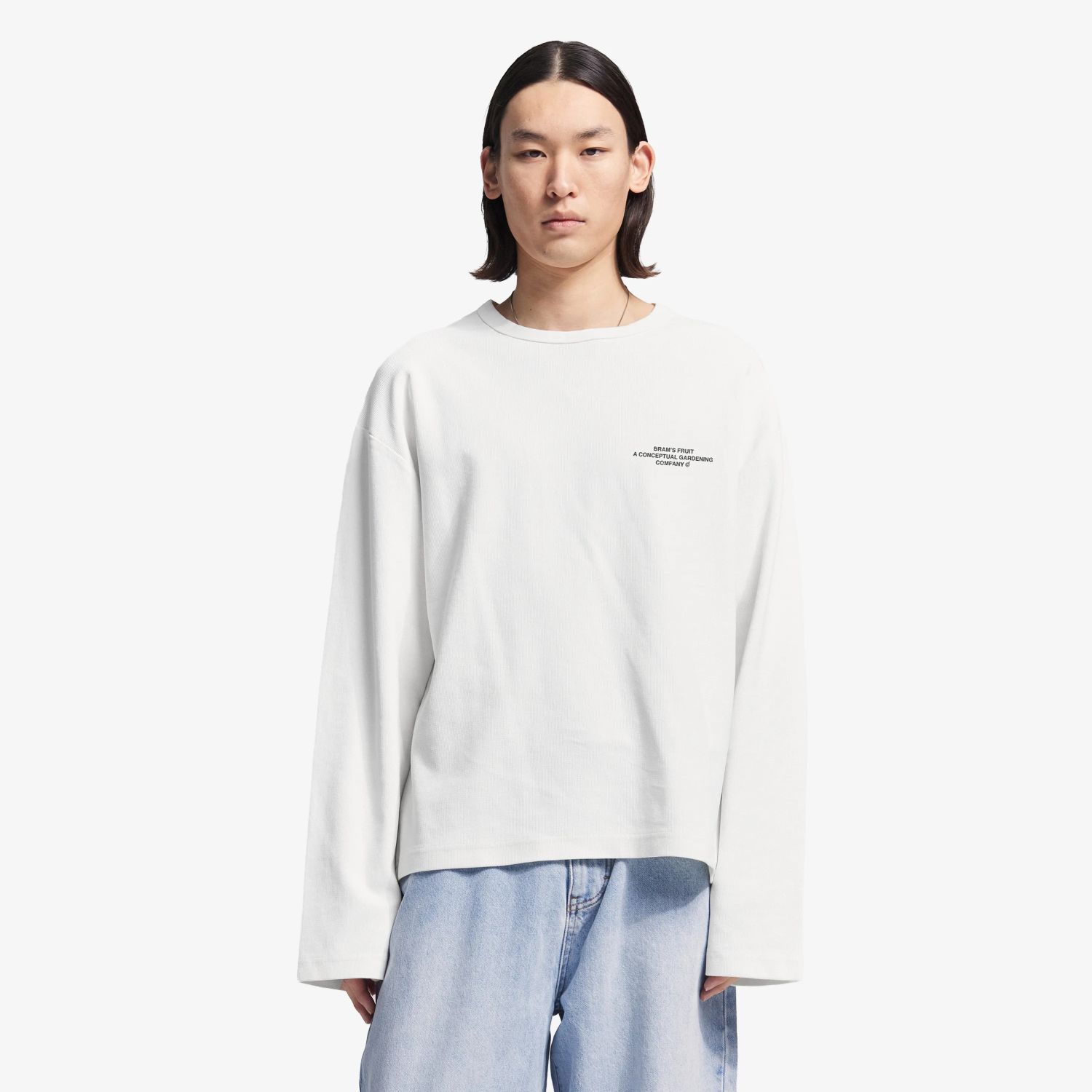 Brams Fruit - Stamp Waffle Long Sleeve T-Shirt White (43171) Brams Fruit - Stamp Waffle Long Sleeve T-Shirt White (43171)