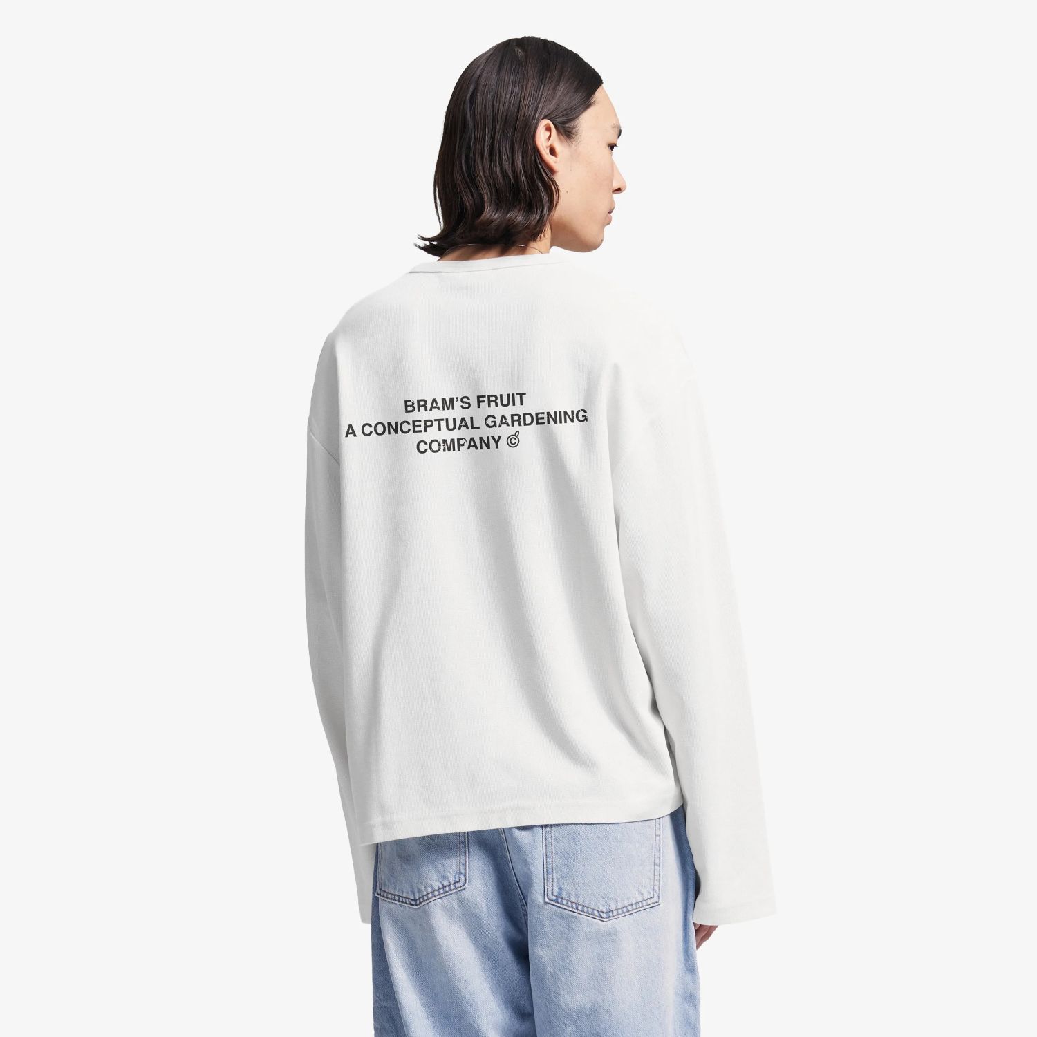 Brams Fruit - Stamp Waffle Long Sleeve T-Shirt White (43171) Brams Fruit - Stamp Waffle Long Sleeve T-Shirt White (43171)