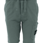 STONE ISLAND – Fleece bermuda shorts musk green (38758)